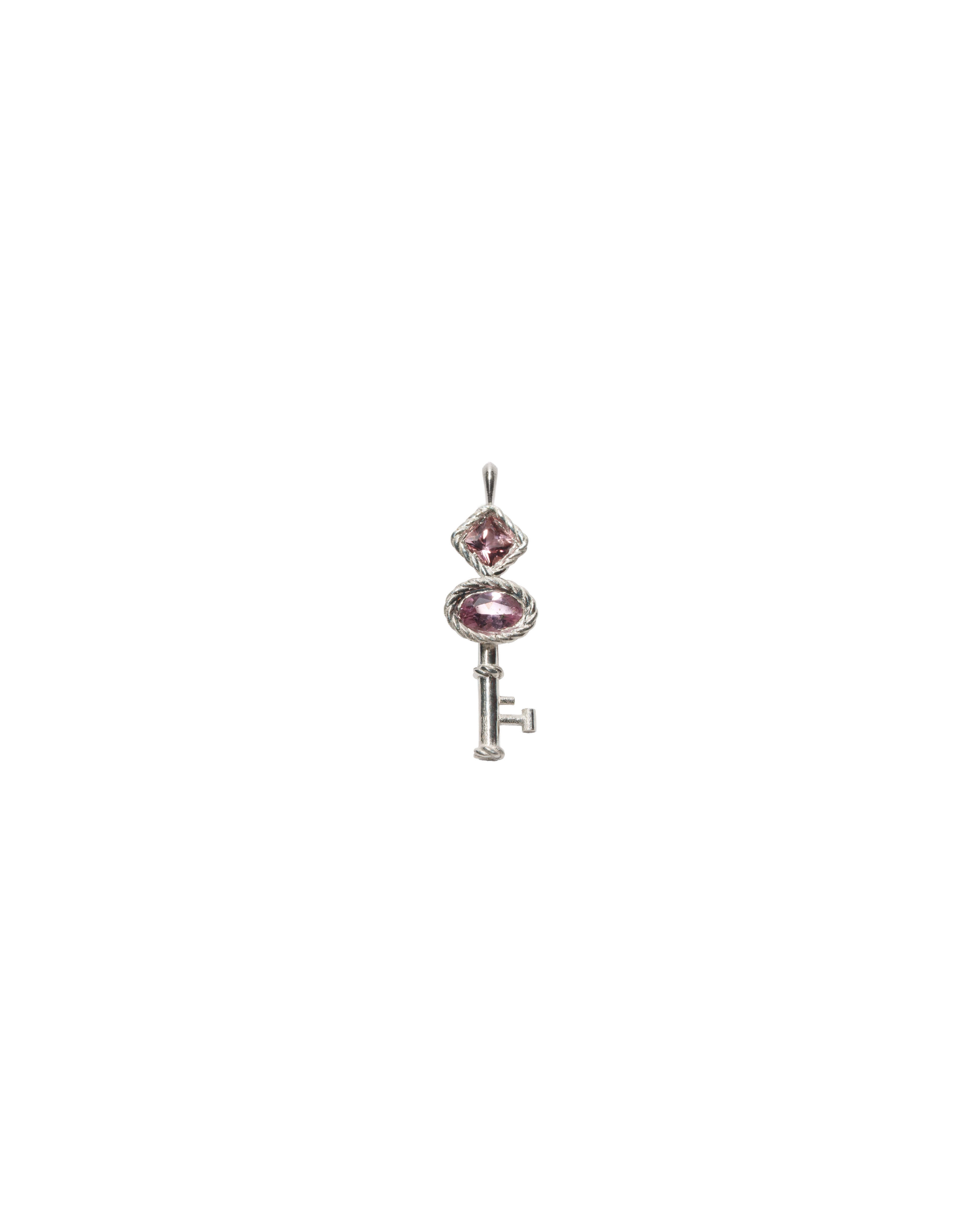 Pink Tourmaline Key Charm