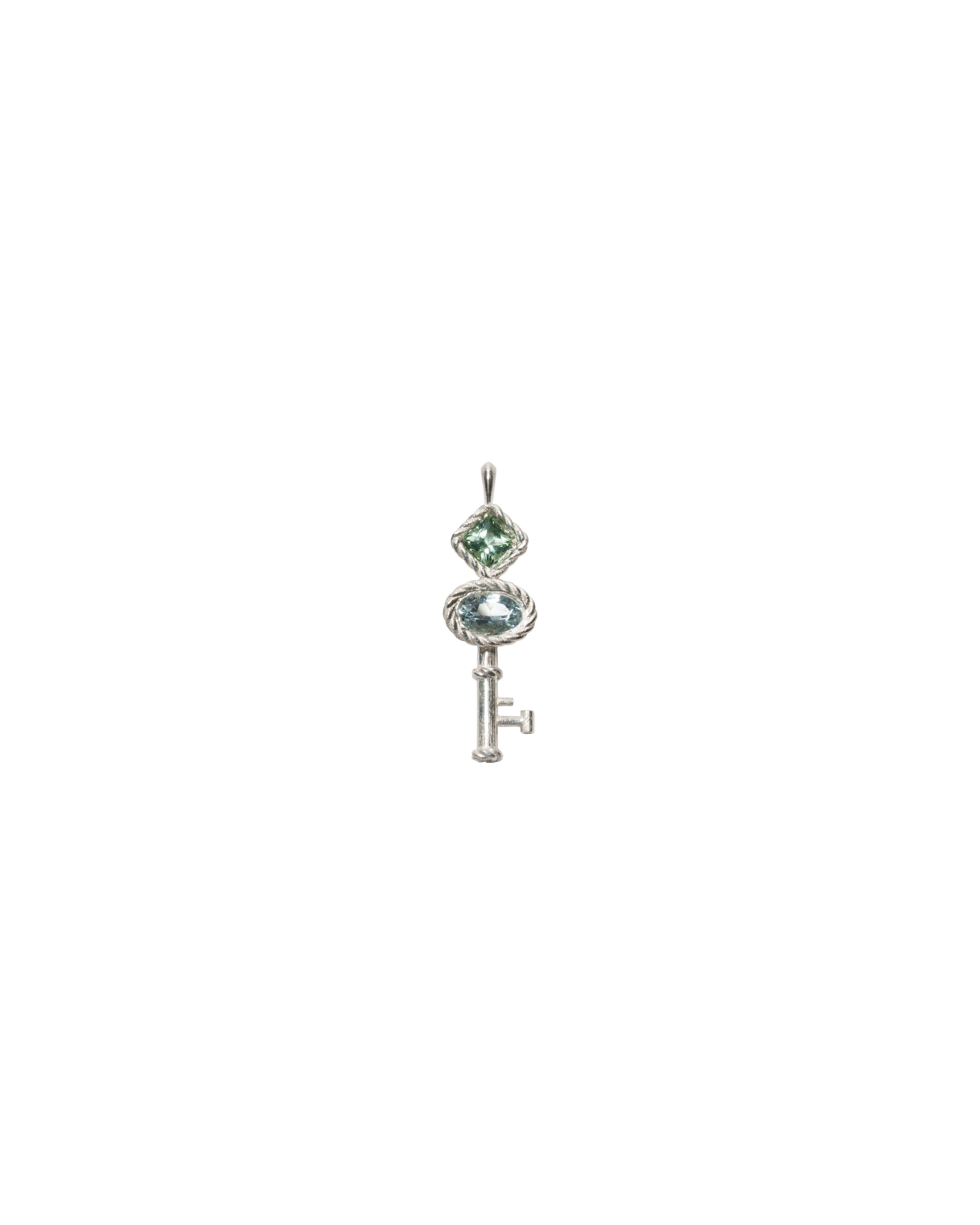 Tourmaline and Beryl Key Charm